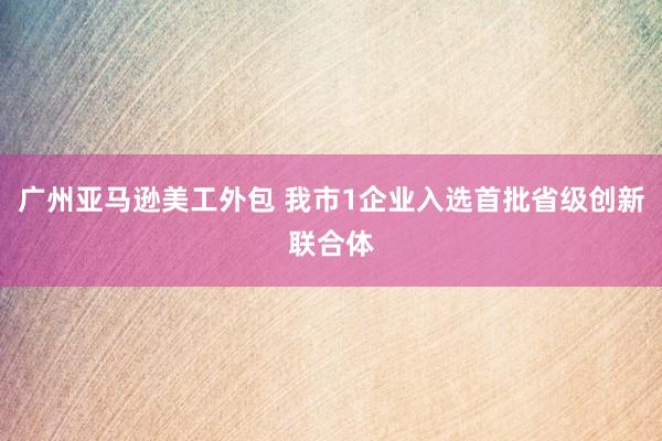 广州亚马逊美工外包 我市1企业入选首批省级创新联合体